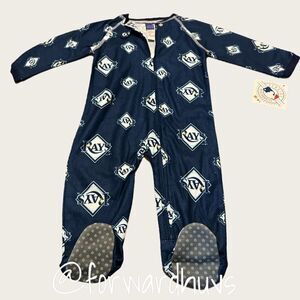 MLB Rays One Piece Sleeper 6/9 Month NWT